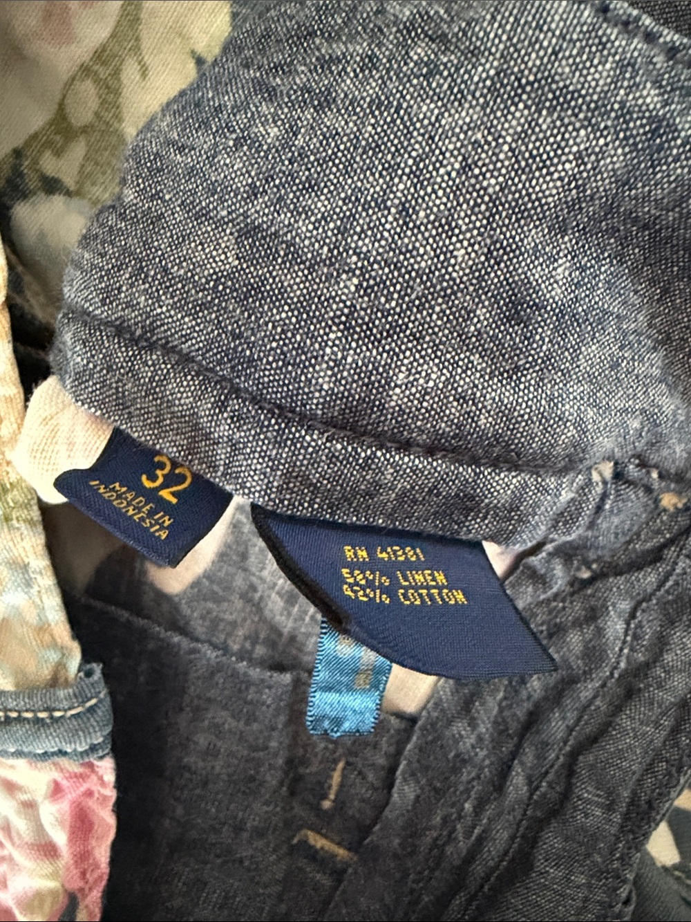 Men's Polo Ralph Lauren Floral Print Navy Shorts - Picture 3 of 7